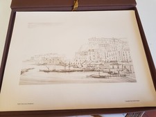 N.14 stampe in cofanetto "Vedute di Napoli e dintorni, 1850" Paolo Emilio Pagano