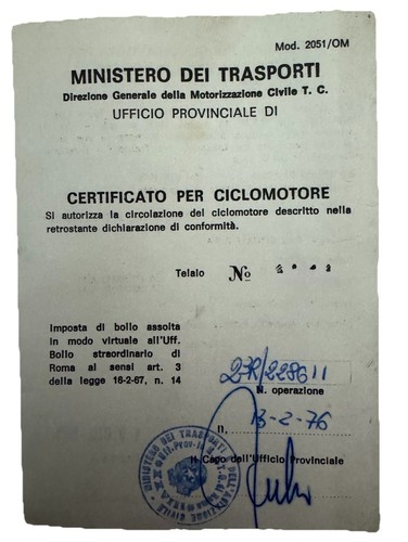 Libretto circolazione - libretto,