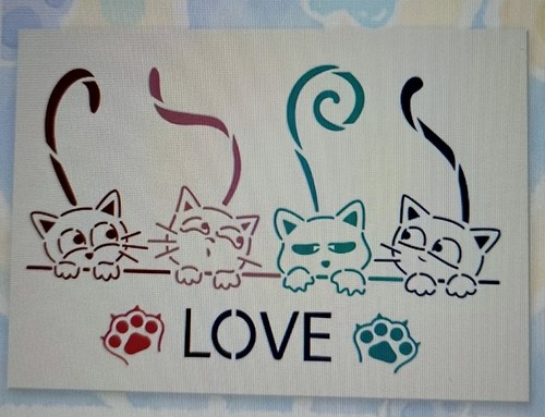 Peeking cats love - a4,