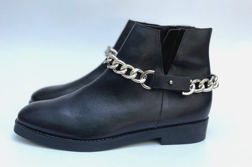 Zara nero pelle stivaletti - zara,