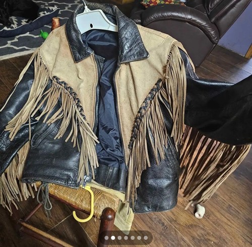 Giacca biker vintage pelle