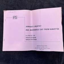 Manuale FS Istruzione su Treni Navetta LOC 646.142-210 Tavole   1975