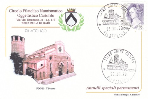 Cartolina udine con - cartolina,
