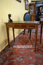 Scrittoio stile Luigi XVI cm.90 con piano in ecopelle verde