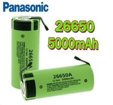batteria litio 26650 panasonic 5000mah 3,7V ricaricabile pacco batteria torcia