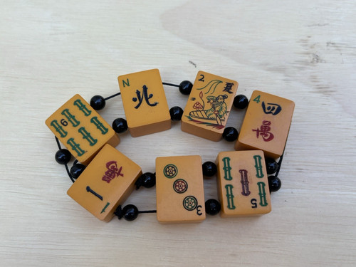 Bracciale vintage mahjong - bracciale,
