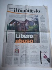 2009 03 08 QUOTIDIANO IL MANIFESTO 08 MARZO 2009 N.57 ANNO XXXIX LIBERO ABUSO