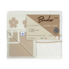 Coperta bicolor Fiore in pura
