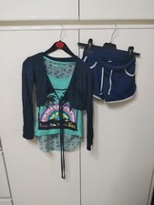 Set Abbigliamento Bambina 3 Pezzi Coprispalle Shorts Top 8/9/10 Anni 