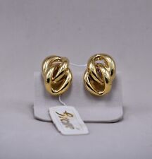 GROSSÉ (DIOR) ORECCHINI VINTAGE METALO COLOR ORO  CHIUSURA CLIP NUOVI ETICHETTA