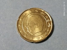 Moneta 20 centesimi di Euro Belgio 2000, splendida SPL