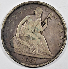 1861-O SEATED LIBERTY HALF