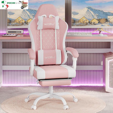 Sedia Gaming con Massaggio, Poltrona Ufficio Ergonomica, Ampia Sedia Girevole Im