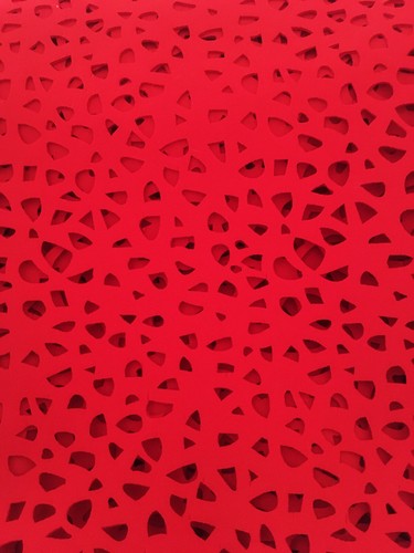 Tessuto rosso traforato - tessuto,