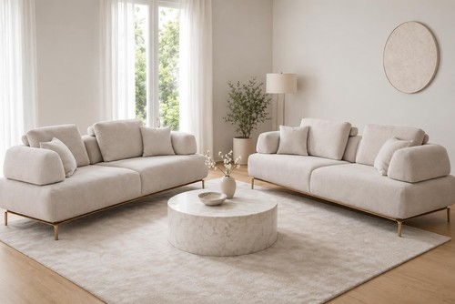 Divano beige stile - moderno, con