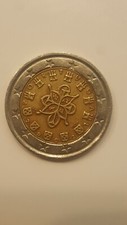 Moneta 2 euro rara,Portogallo 2002 con  errore di conio spostato!!!