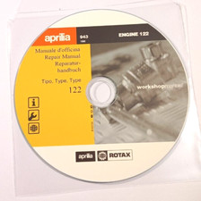 CD MANUALE OFFICINA,RIPARAZIONE ESPLOSI, APRILIA MOTORE ROTAX 122 124,8 (125cc)