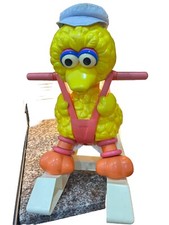 Cavallo a dondolo vintage Sesame Street Baby Big Bird Jim Henson 1989