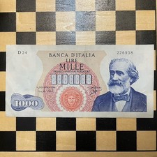 MILLE 1000 LIRE - VERDI 1° TIPO DECRETO 14/01/1964 - REPUBBLICA ITALIANA