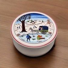 Piatto porta caramelle porcellana Villeroy Boch Laplau NAIF CHRISTMAS folkart francese
