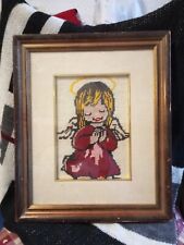 Quadro Con Angelo A Punto Croce