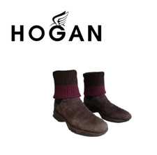 HOGAN - STIVALETTO INTERACTIVE - MATERIALE LANA E CINIGLIA - COLOR TESTA DI MORO