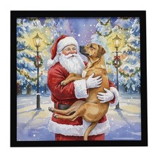 Caroline's Treasures Rhodesian Ridgeback Babbo Natale stampa incorniciata FNT1072MFP88