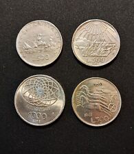 Lotto 4 monete argento Italia 500 Lire e 1000 Lire anni '60