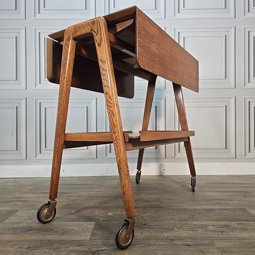 Tavolo trolley rovere vintage
