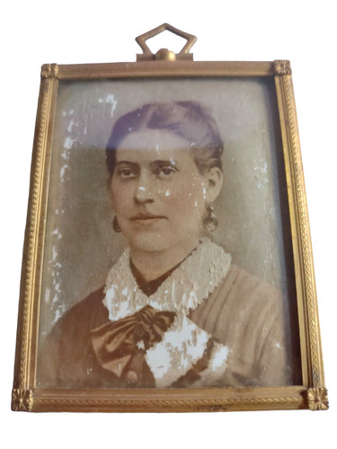 Antica foto ritratto signora