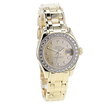 Rolex Pearlmaster, 750/-, lunetta con 32 brillanti