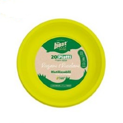 Piatti plastica giallo - 20,