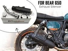 Silenzatore Di Scarico Powerage Nero Per Royal Enfield Bear 650