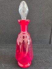 Vintage Bottiglia con Tappo in Vetro Soffiato Rosso Rubino