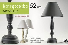 LUMETTO SHABBY CHIC LAMPADA TAVOLO COMODINO SCRIVANIA Abat Jour MODERNO 52 CM