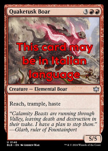 Mtg quaketusk boar foil - foil,