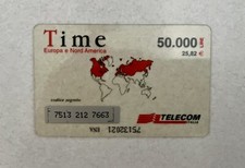 scheda telefonica rara  TIME Europa E Nord America Da 50000 Lire