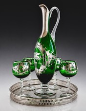 Set Decanter Vetro Smeraldo