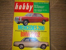 HOBBY RIVISTA 2/1968 POSTER OPEL TORPEDO 6/16PS,DO 31 - MERCEDES 200 BMW 2002