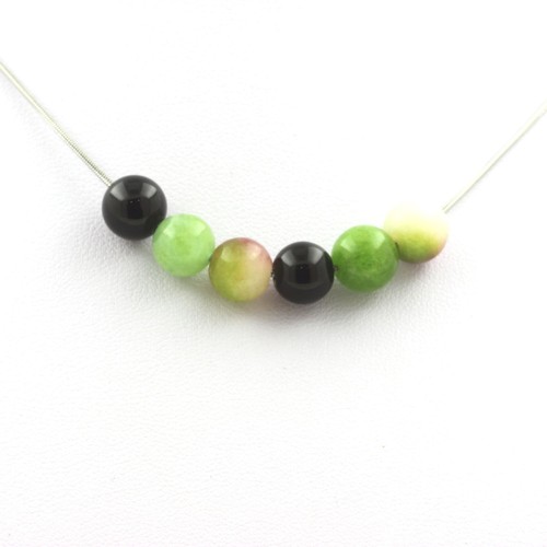 Collana perle agata nero - perle,