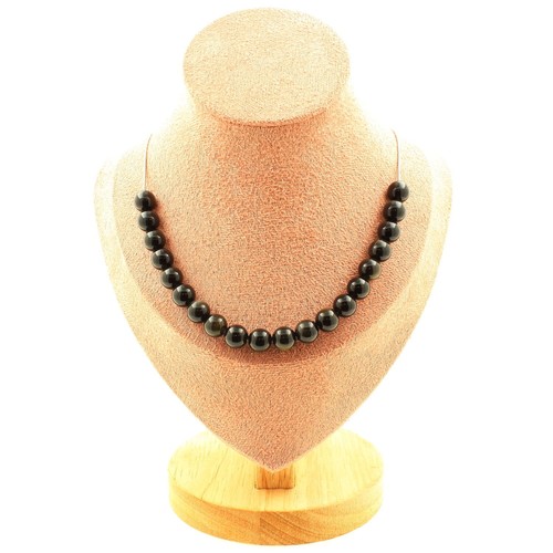 Collana perle ossidiana - 20,