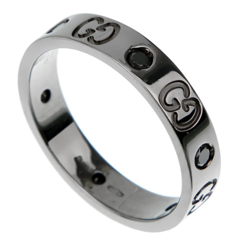 Anello gucci icona oro bianco - anello,
