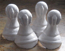 4 Vintage Cast Iron Ball &