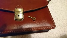 Genuine leather shoulder strap