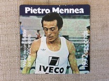 ATLETICA ANNI 80 PIETRO MENNEA RECORD MONDIALE 200 M ADESIVO IVECO PUBBLICITARIO