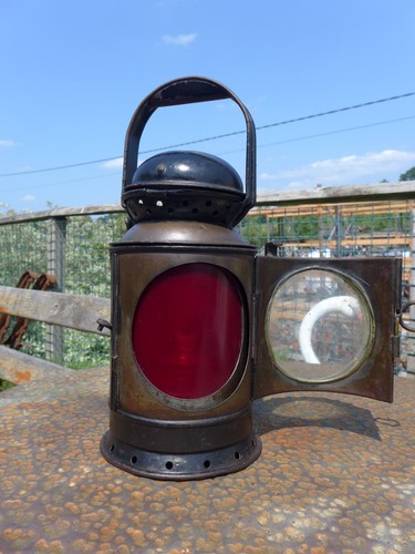 Antique railway lamp inc - lamp,