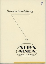 Alpa Reflex, Mode d'emploi