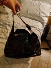 borsa camomilla a spalla nera