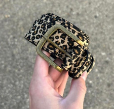 Cintura in pelliccia stile vintage stampa leopardata ghepardo boho occidentale americano nero e marrone