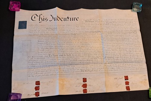 Pergamena inghilterra 1817 - pergamena,